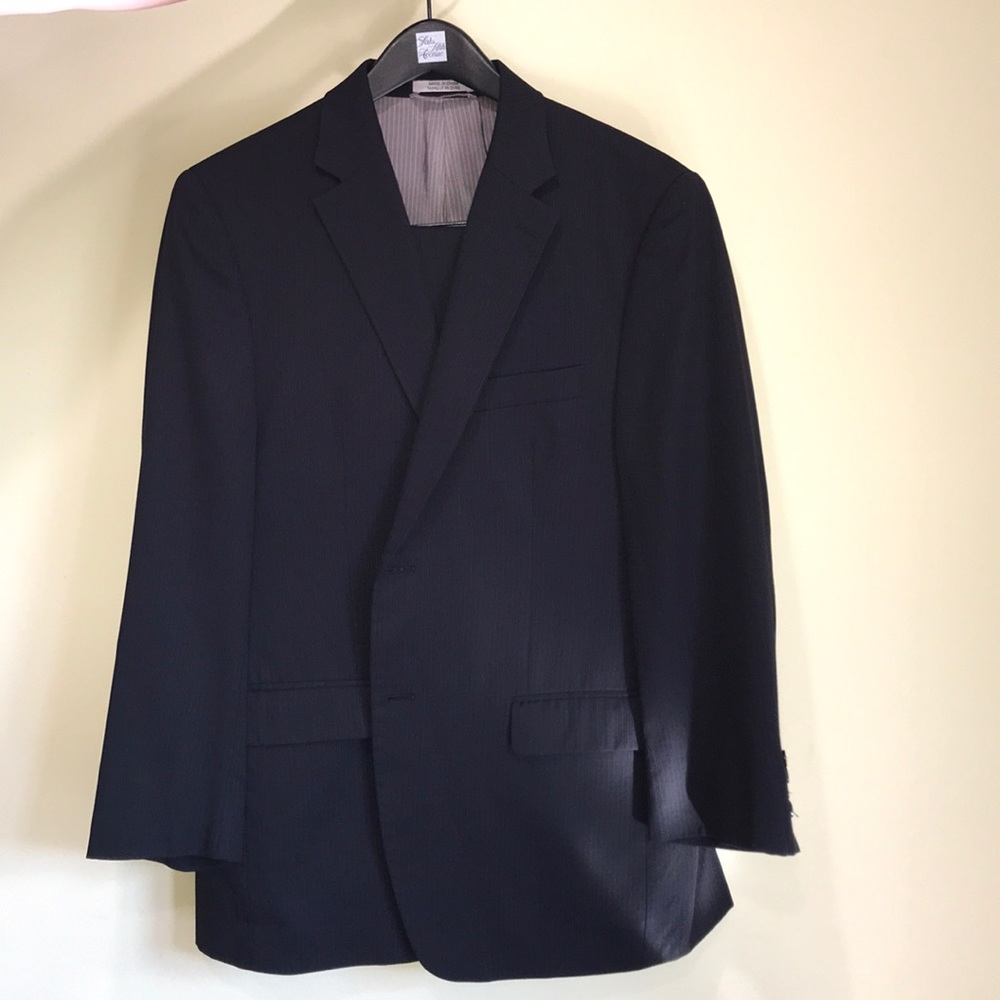 Black Brown 1826 Lord & Taylor Mens Suit 42R Black
